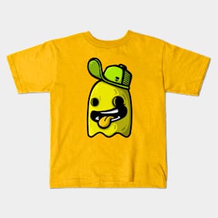 yellow ghost with cap Kids T-Shirt